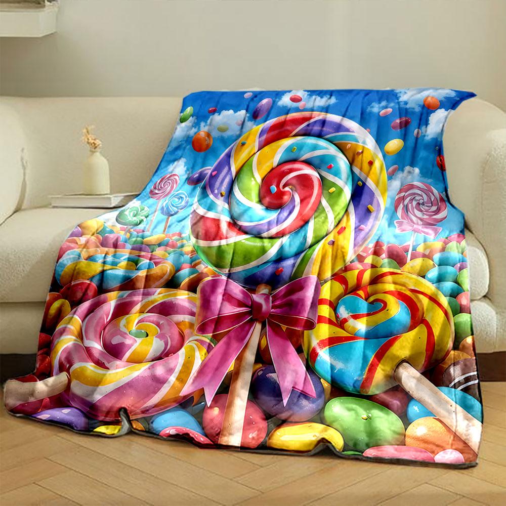 Colorful Candy Wonderland print blanket soft and cozy perfect for the living room bed sofa or a nap,gift