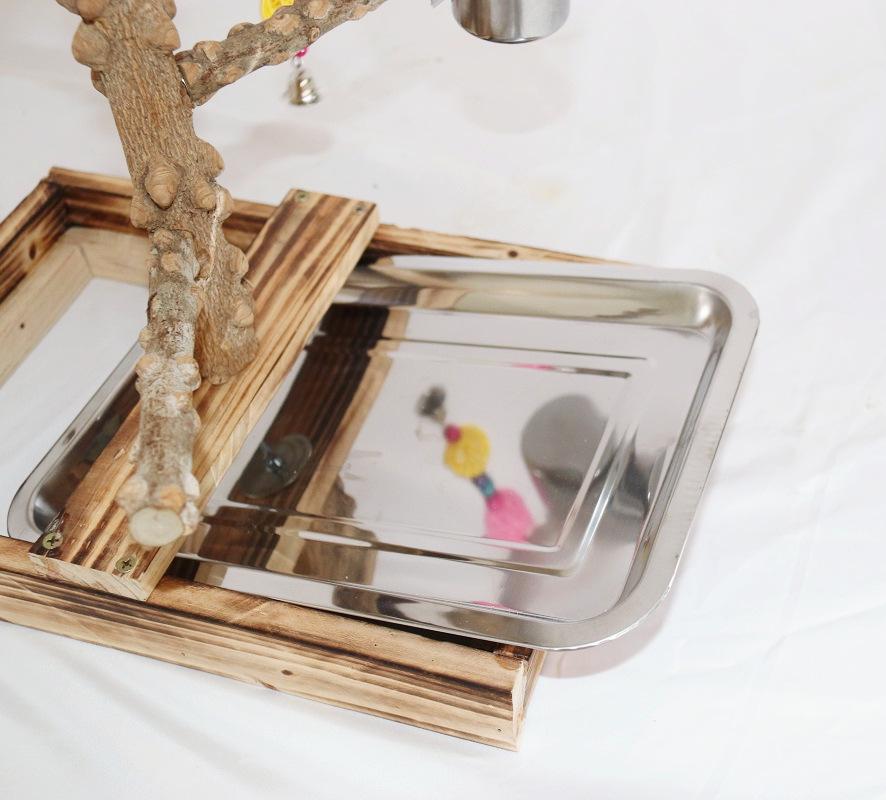 Massivholz Papageien Trainingsständer: Interaktiver Stachelbeeren-Vogelspielplatz