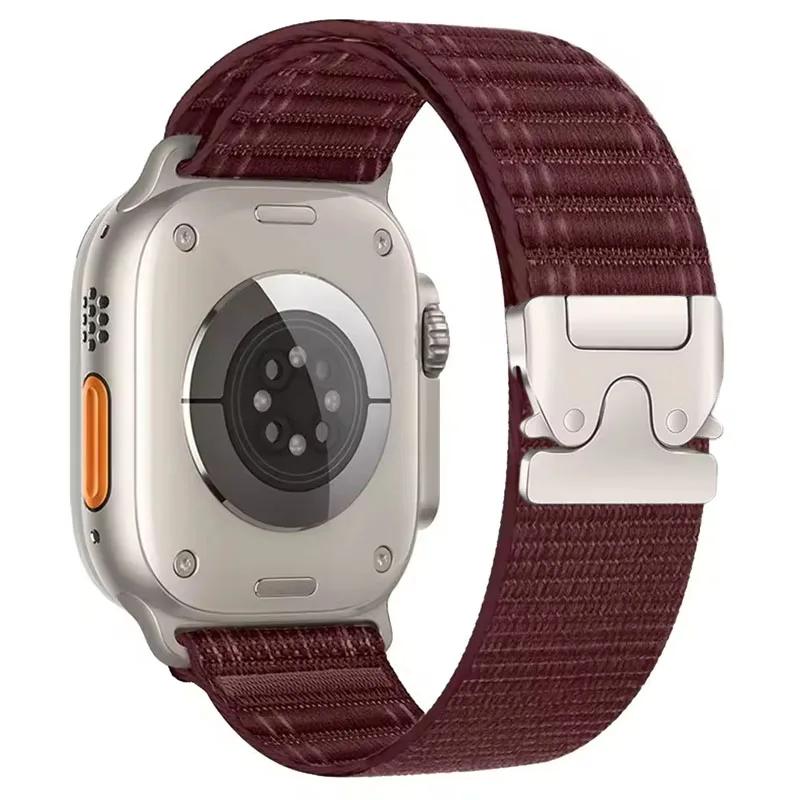 Nylon Strap for Apple Watch Band Ultra 3 2 49mm 46mm 42mm 45mm 41 44mm 40mm Parachute Bracelet iWatch Series 11 10 9 8 7 6 5 SE3