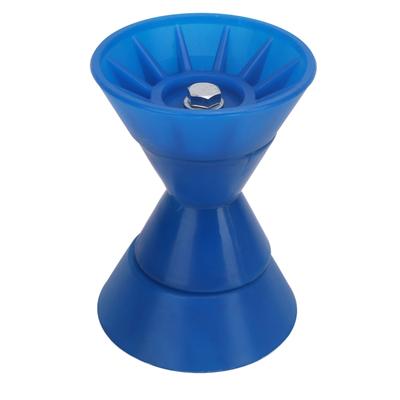 4 Inch Boat Roller Bow Stop with 1 2in Shaft Scratch Resistant PU Blue Trailer Roller Assembly for Yachts