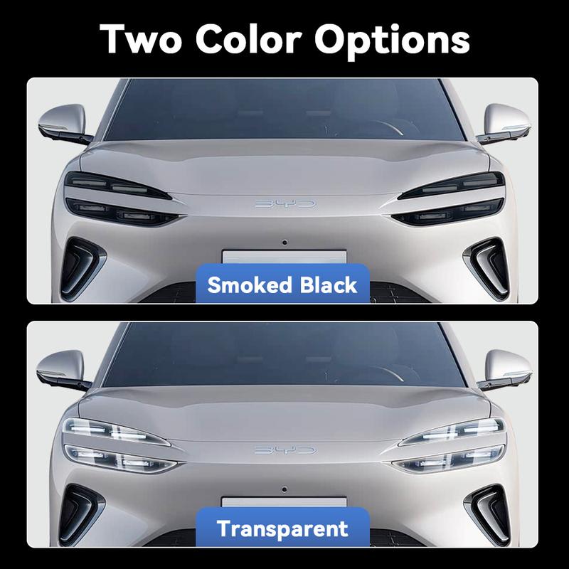 For BYD SEALION 6 EV 2026 TPU Headlight Anti-Scratch Smoke Black Transparent Modification Color Changing Protective Film