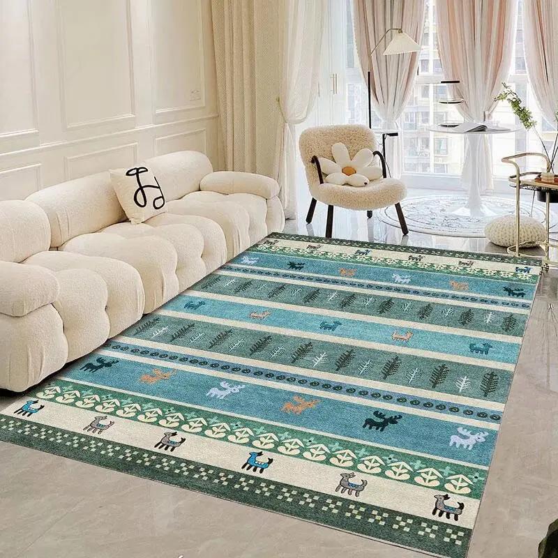 New Morocco Style Carpets for Living Room Bohemian Ethnic Bedroom Rugs Portable Coffee Tables Mat Washable Large Area Carpet