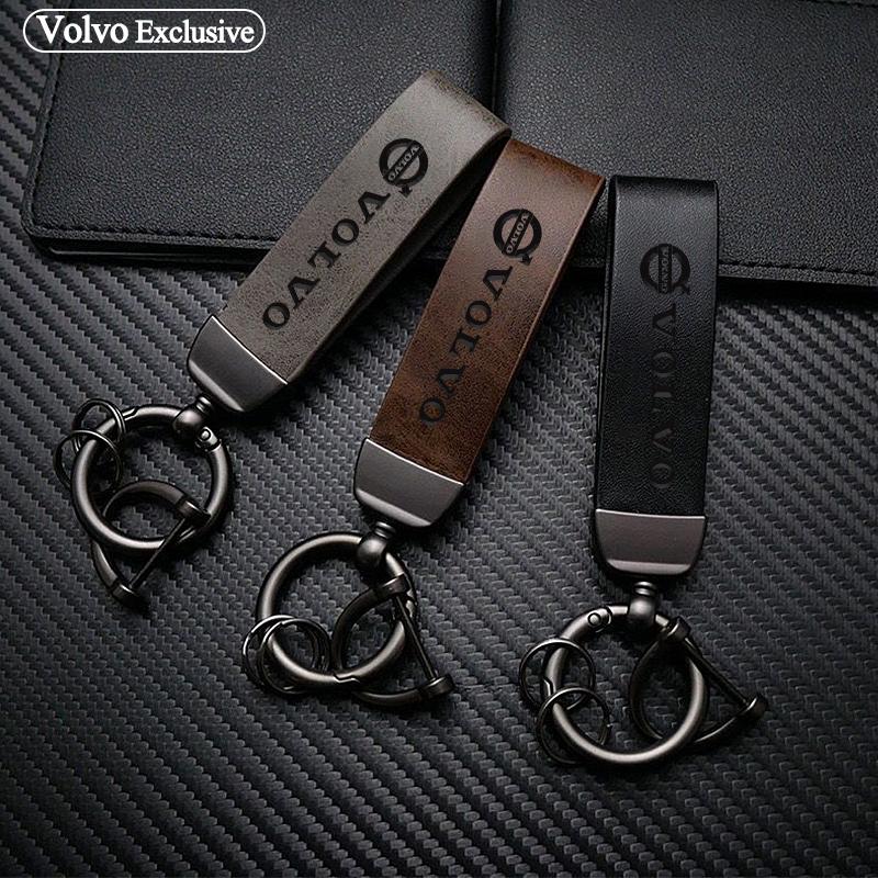 Metal/Leather Car Logo Key Chain Keyring Auto Interiors Accessories For Volvo V50 V90 S80 C40 XC40XC60 XC90 V40 V60 S60 V70 C30