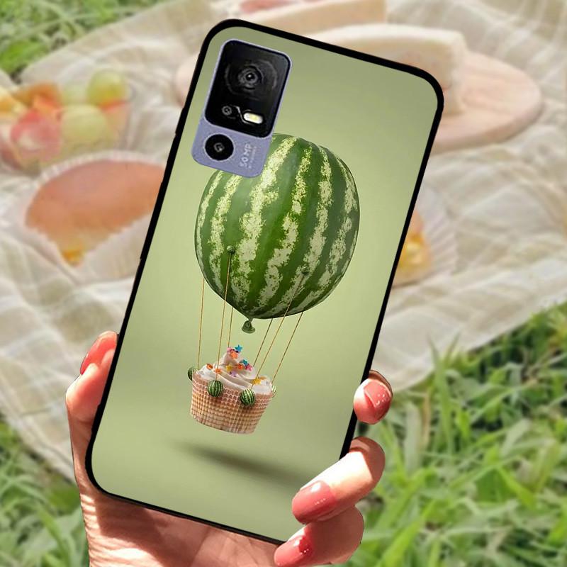 Weiche TPU-Handyhülle für TCL 40R 5G Stoßfeste Schwarze Schutzhülle Bumper für TCL 40 R 5G Schöne Modische Handy-Rückseite Fundas Coques