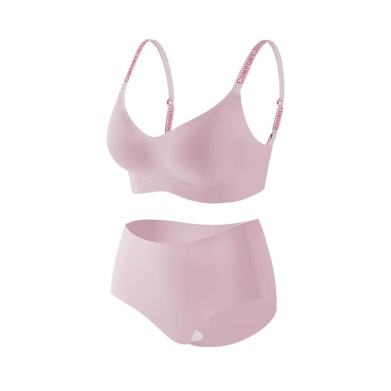 "Pink Seamless Jelly Strip Anti-Gravity Vest for Lifting and Gathering Side Breasts and Small Chest"