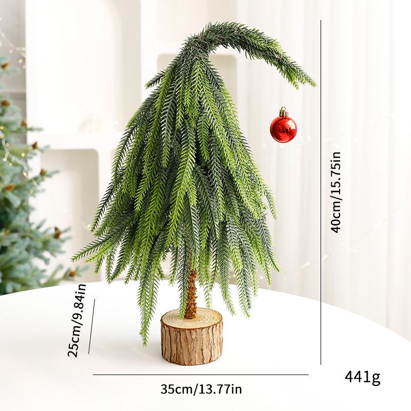 Neuer Weihnachtsbaum Tischschmuck Weihnachtsszene Baum Rote Früchte Plastiktopf Weihnachtsbaumschmuck Schmuck