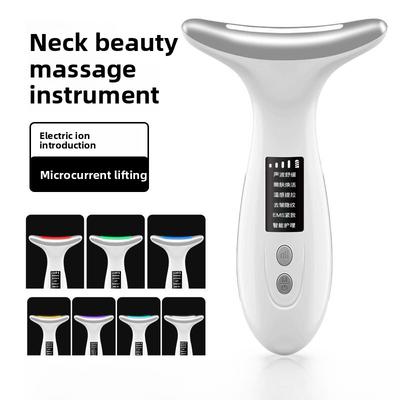 M8 Neues 7-Farben-Licht Hals-Schönheitsinstrument Mildert Halsfalten Hals-Pflege Massage Lifting Straffung und Entfernung von Nasolabialfalten Schönheitsinstrument