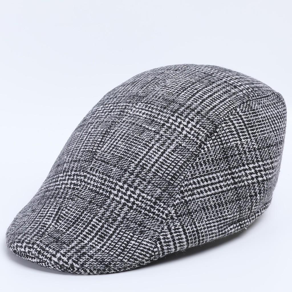 Mężczyźni Kobiety Houndstooth Retro Kapelusze Casul Oddychający Zimowy Ciepły Komfort Beret