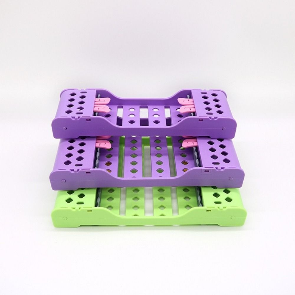 Multicolor Dental Disinfection Rack Plastic Dental Burs Holder Sterilization Tray Rack Laboratory