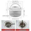 Stainless Steel Kitchen Sink Anti-Clog Filter Screen with Handle for Dishwashing & Vegetable Washing