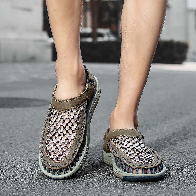 Fashion Hot Selling Men's Sandals High-quality Handmade Casual Shoes Outdoor Anti Slip Seaside Men's Beach Camping Shoes Summer