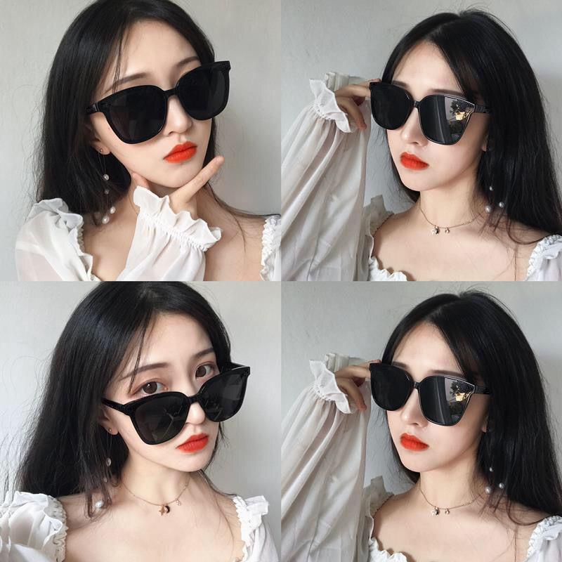 Korean Style Black Sunglasses - Unisex UV Protection Celebrity Trend