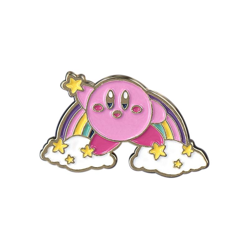 

Badge Alloy Fashionable With Adorable Cartoon Pet Design Unique Kirby Star Pin For Everyone