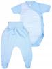 KR Envelope Bodysuit with Blue Stripes + BLUE SLEEPSUIT 68 KLEKLE