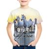 Kids Clothes Children's Clothing Horse 3D Print T-Shirt for A Boy Casual Baby Short Sleeves Tees T-Shirts