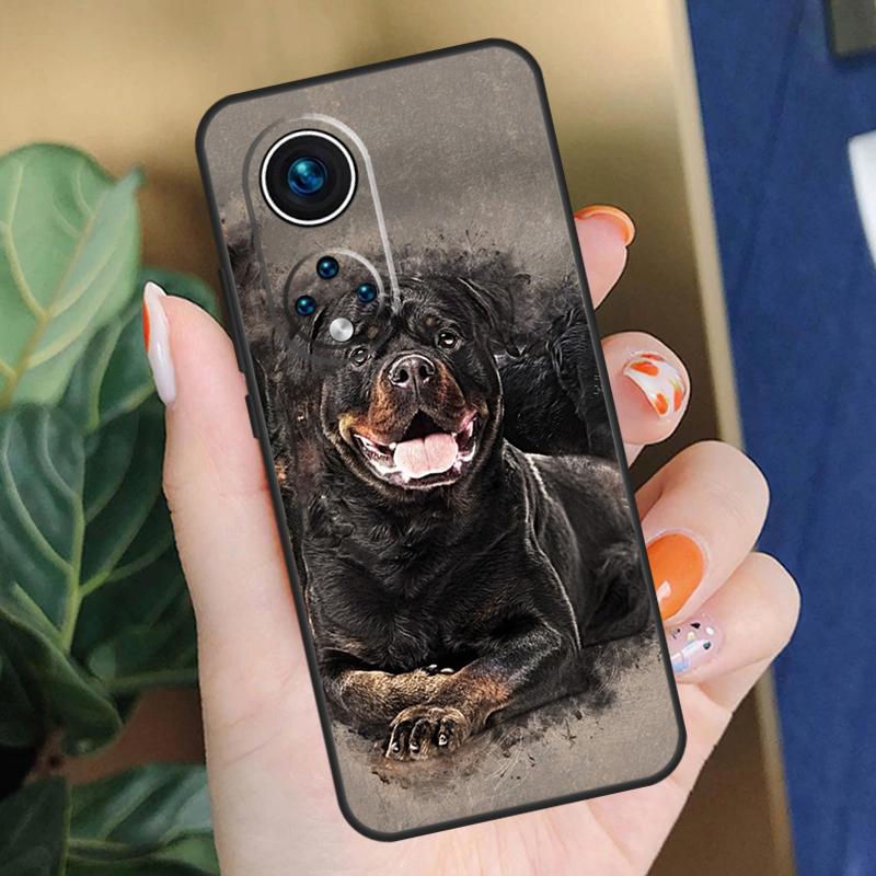 Cute Rottweiler Dog Case For Honor 90 50 70 Lite X9b X9a X8b X8a X8 X9 X9c Honor 200 Pro Magic 5 6 7 Lite Cover