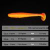 T-Tail Soft Bait Lure: Artificial Worm with Lead Head Hook for Long Cast Bass Fishing, Drop Shot T-Tail Design.