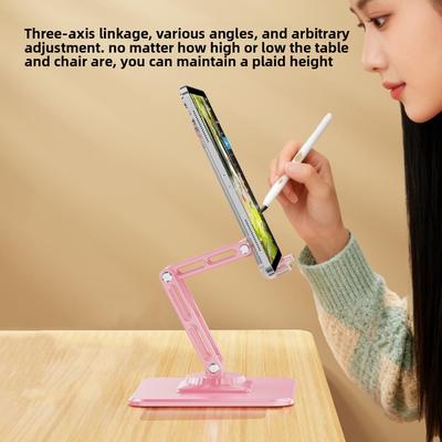 Aryclic Panel Foldable Tablet Stand Metal Frame Transparent Tablet Foldable Holder Anti Slip Adjustable Tablet Phone Bracket