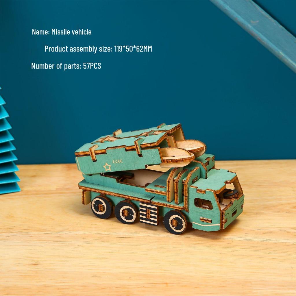 3D Wooden Fighter Bomber & Warship Puzzle Toy for Kids