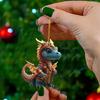 Playful Cartoon Dragon Acrylic Keychain Ideal For Christmas Halloween Giving Gift