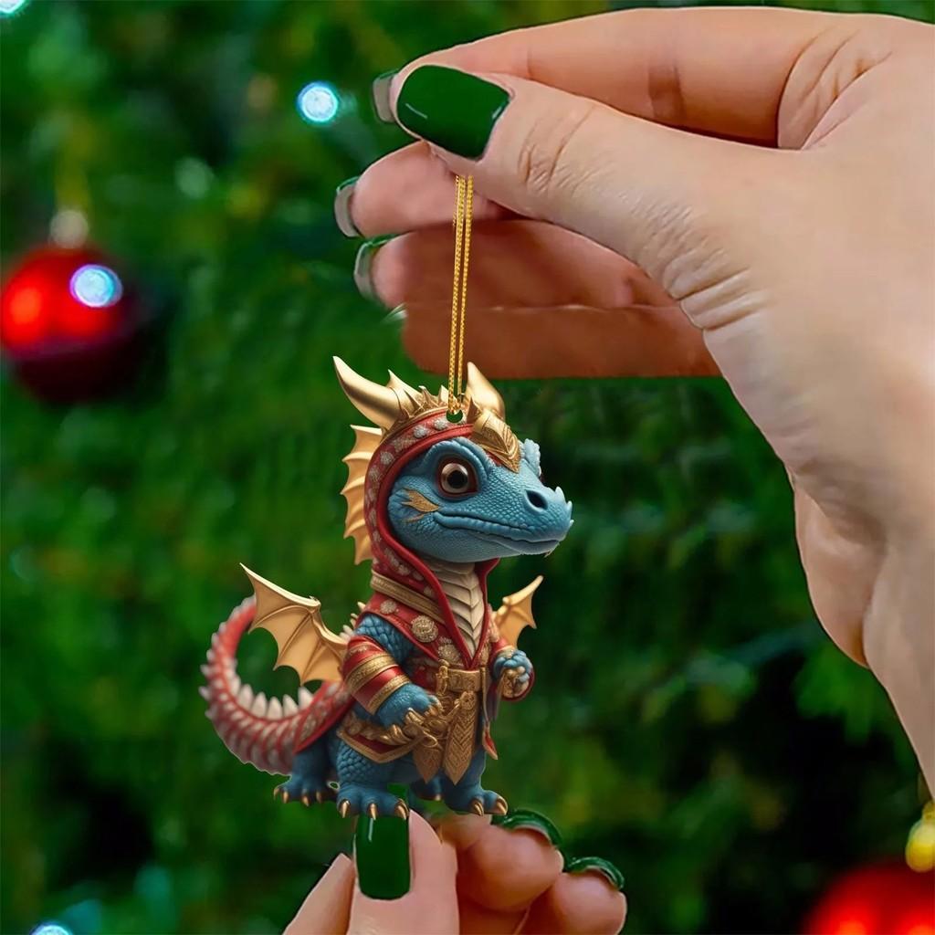 Playful Cartoon Dragon Acrylic Keychain Ideal For Christmas Halloween Giving Gift