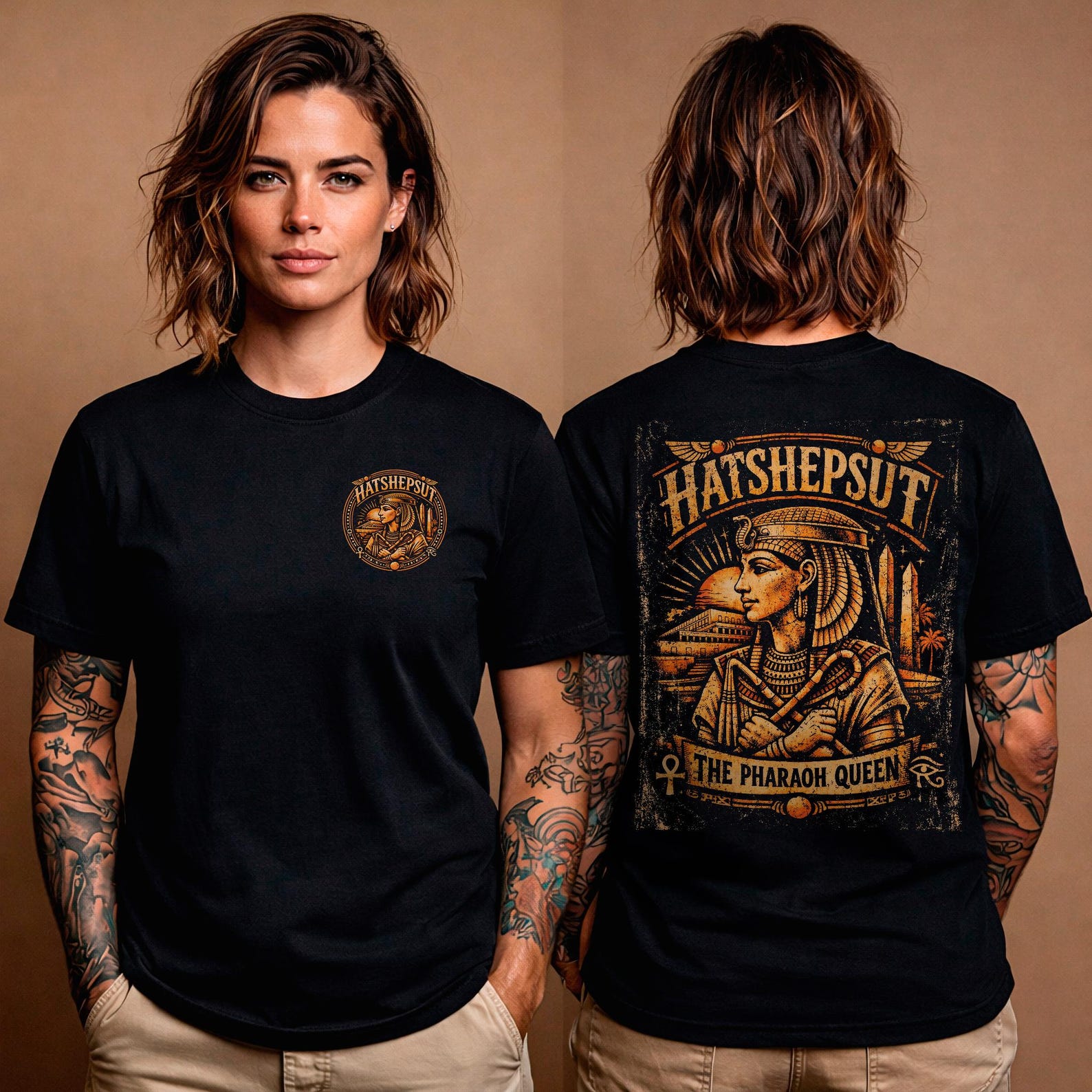 Hatshepsut Shirt: Pharaoh Queen T-Shirt | Ancient Egypt Unisex Tee | Feminine Power History Shirt | XL