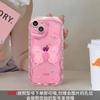 Applicable to Apple 15 mobile phone case iPhone14promax/13 cute three-dimensional bow holder 11/12 silicone