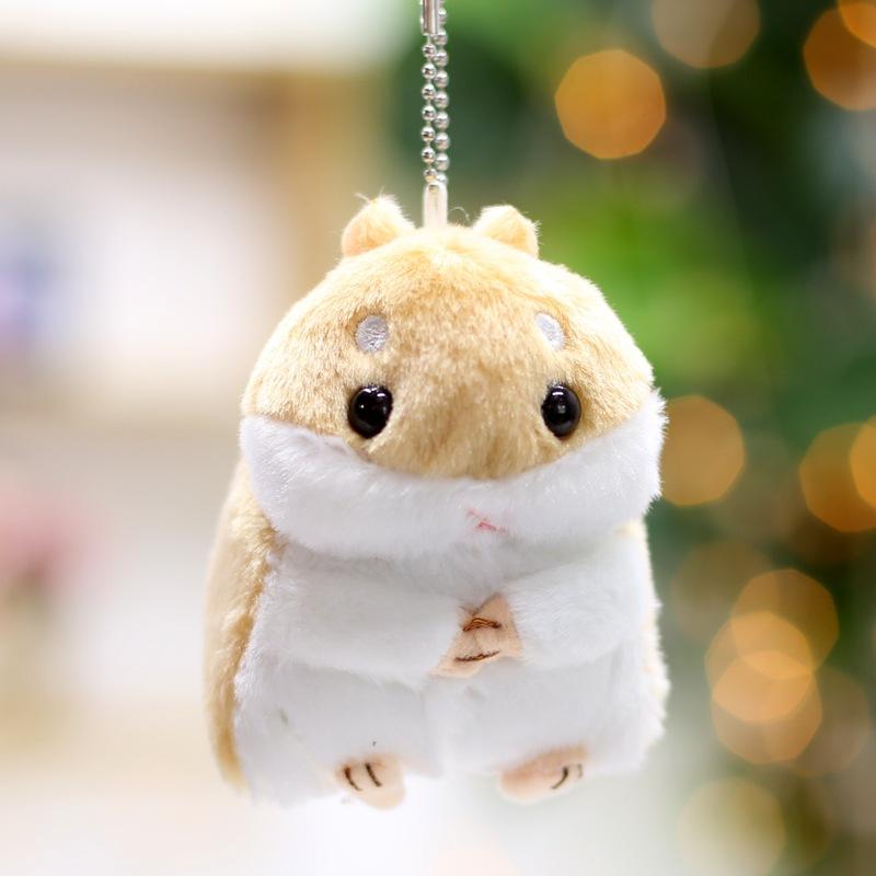 

Plush Toy Pendant Cute Little Hamster Doll Doll Grab Machine Doll Backpack Exquisite Hanging Decoration Keychain 12cm (bead chain)