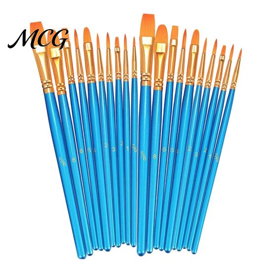 Kids Painting Brush Set Face Paint Set, Watercolor Acrylic Oil Kit, Aluminum Ferrule Brushes Nylon Hair for Artist, Body Canvas Art Supplies