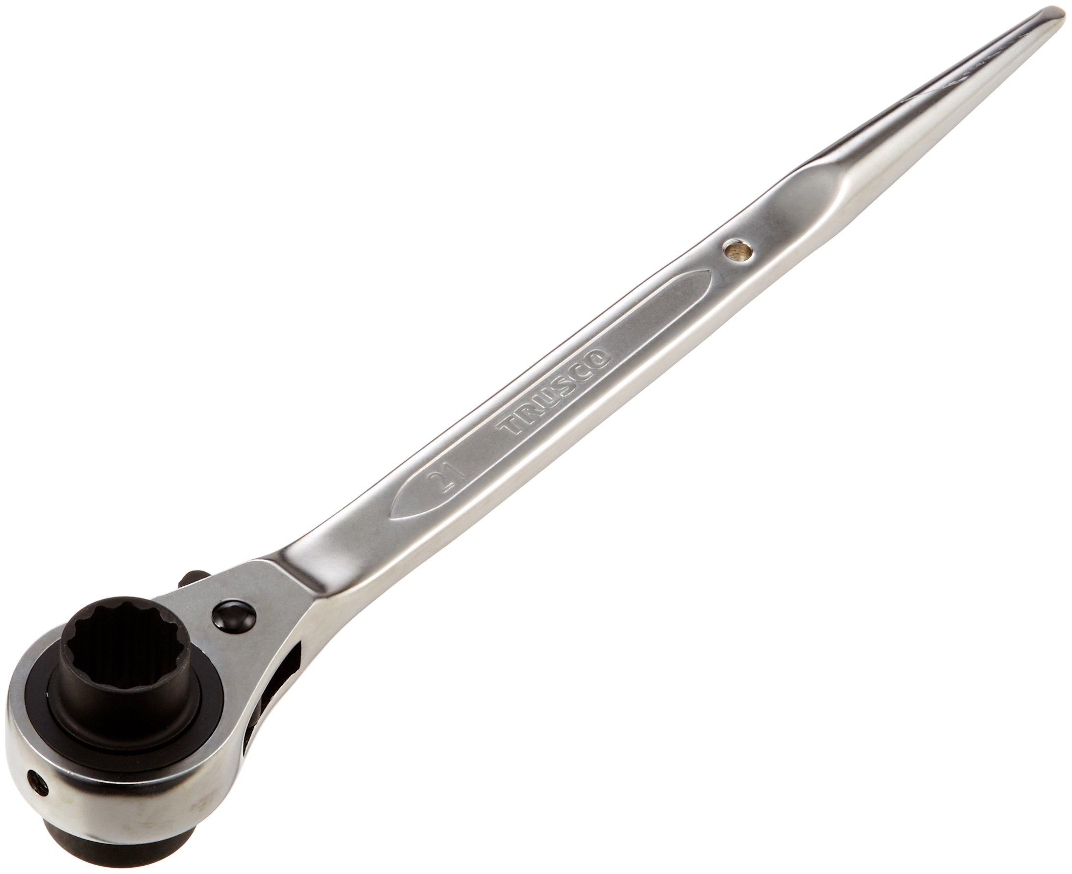 

Тріскачковий ключ TRUSCO TRW-2126 з двома зубцями, лапчастого типу, шестигранний діагональний бік 0,8 x 1,0 дюйма (21 x 26 мм)