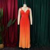 2025 Summer Gradient Strappy Backless Long Dress