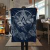 Viking Raven and Warship,pattern Flannel Blanket, High Quality Comfortable for All Seasons, Home Decor, Warmth and Comfort, Perfect for Gifts.
