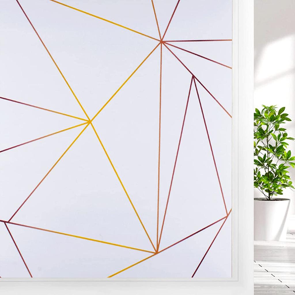 Frostat fönsterinsynsskydd Värmeisolerande statisk häftande icke-självhäftande film för hem fönsterdekaler i färgat glas vinyl