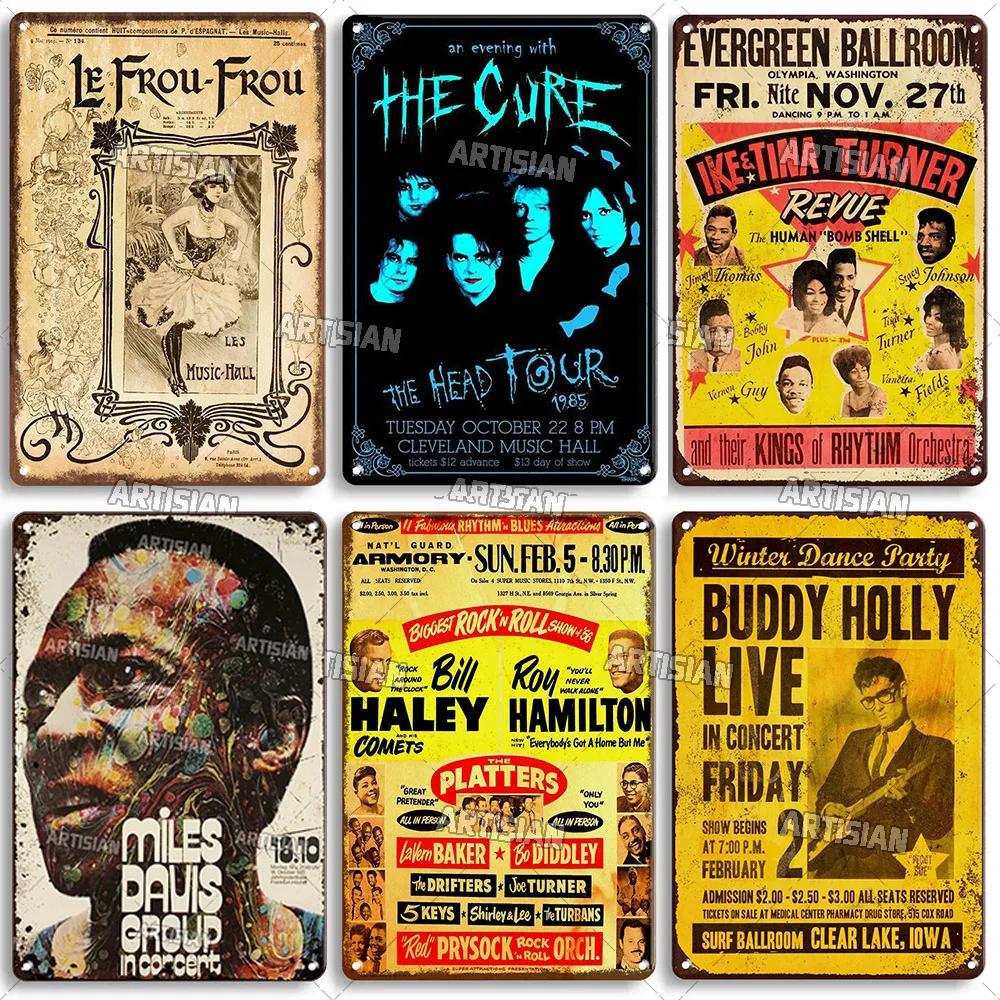 Aged Metal Poster Music Decorative Plate Classic Metal Plaque Rock Wall Plate Bar Garage Cafe Wall Industrial Decor Metal Signs