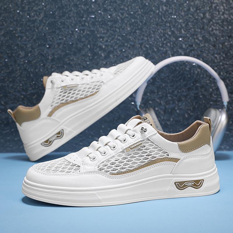 Herrenschuhe 2025 Sommer neue Low-Top Schnür-Freizeitschuhe Herrenmode Trend vielseitige Farbabstimmung Sport-Board-Schuhe