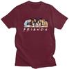 Custom TV Show Friends T Shirts for Men Pure Cotton Tees Tshirts Short Sleeve Fashion Tshirt Clothes
