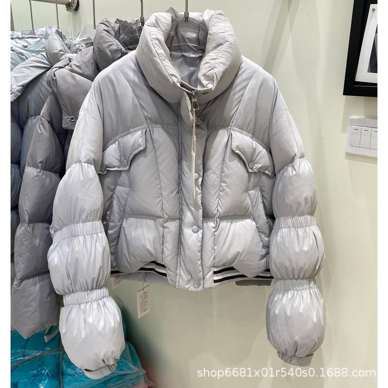 Thickened short Pinghu down jacket, new loose small fashion duck down winter warm jacket