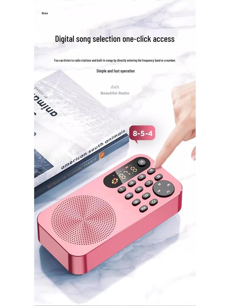 Keling Portable Rechargeable FM Radio & Music Player with Storytelling & Opera Functions