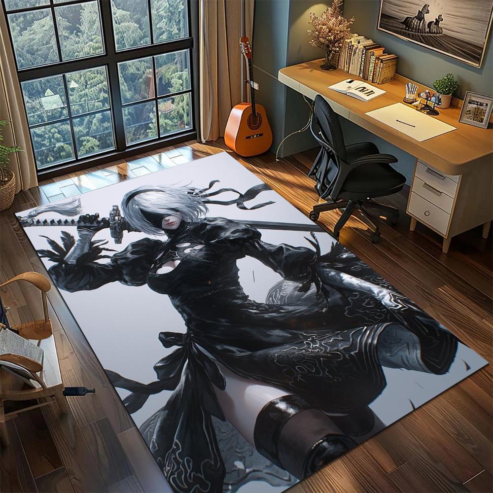 NieR Automata Non Slip Printed Rug Carpet Large Area Rugs Washable Floor Mat for Home Decoration -xia91