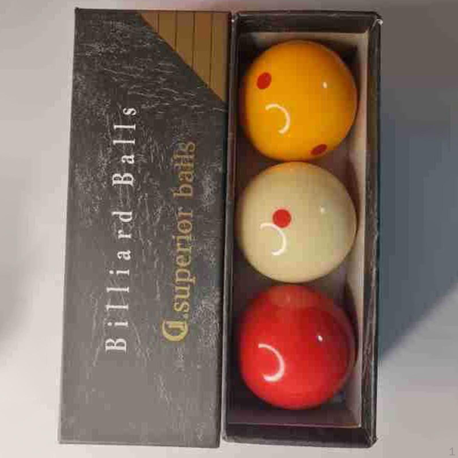 3x Billiard Pool Balls Training Carom