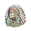 Indian Head Chief Retro Vintage Novelty Men 'S Metal Belt Buckle Xmas Gift