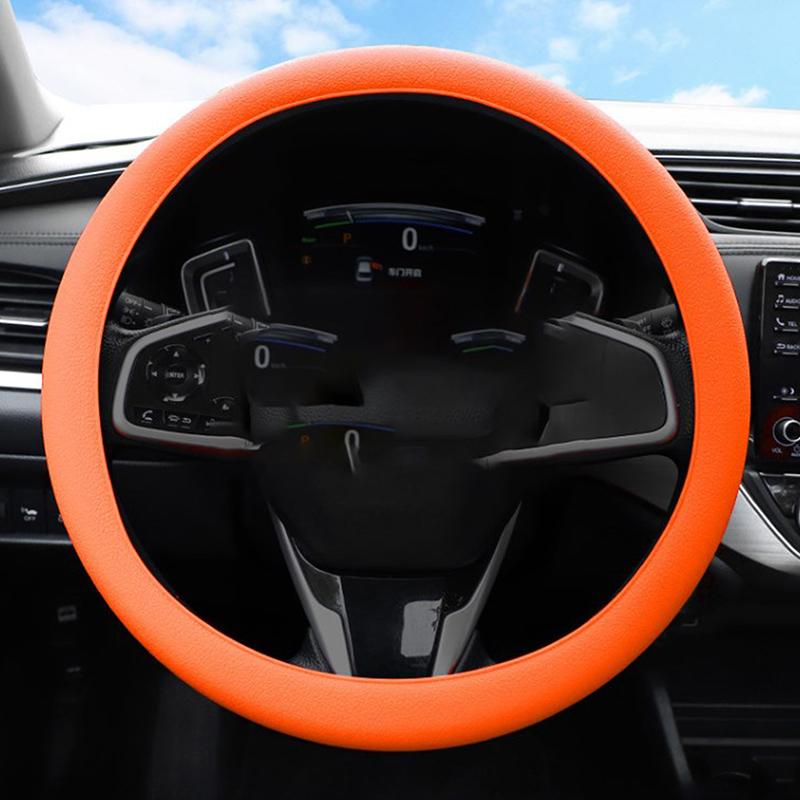 Auto-Lenkradbezug, universeller Silikon-Lenkradbezug, elastischer Handschuhbezug, Textur, weich, mehrfarbig, Auto-Dekoration, DIY-Zubehör