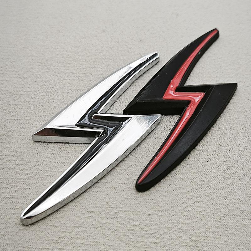 3D Metal S Lightning Logo Car Rear Trunk Fender Emblem Badge Decals For Nissan S14 S15 200SX 240SX Zenki Silvia Accessories