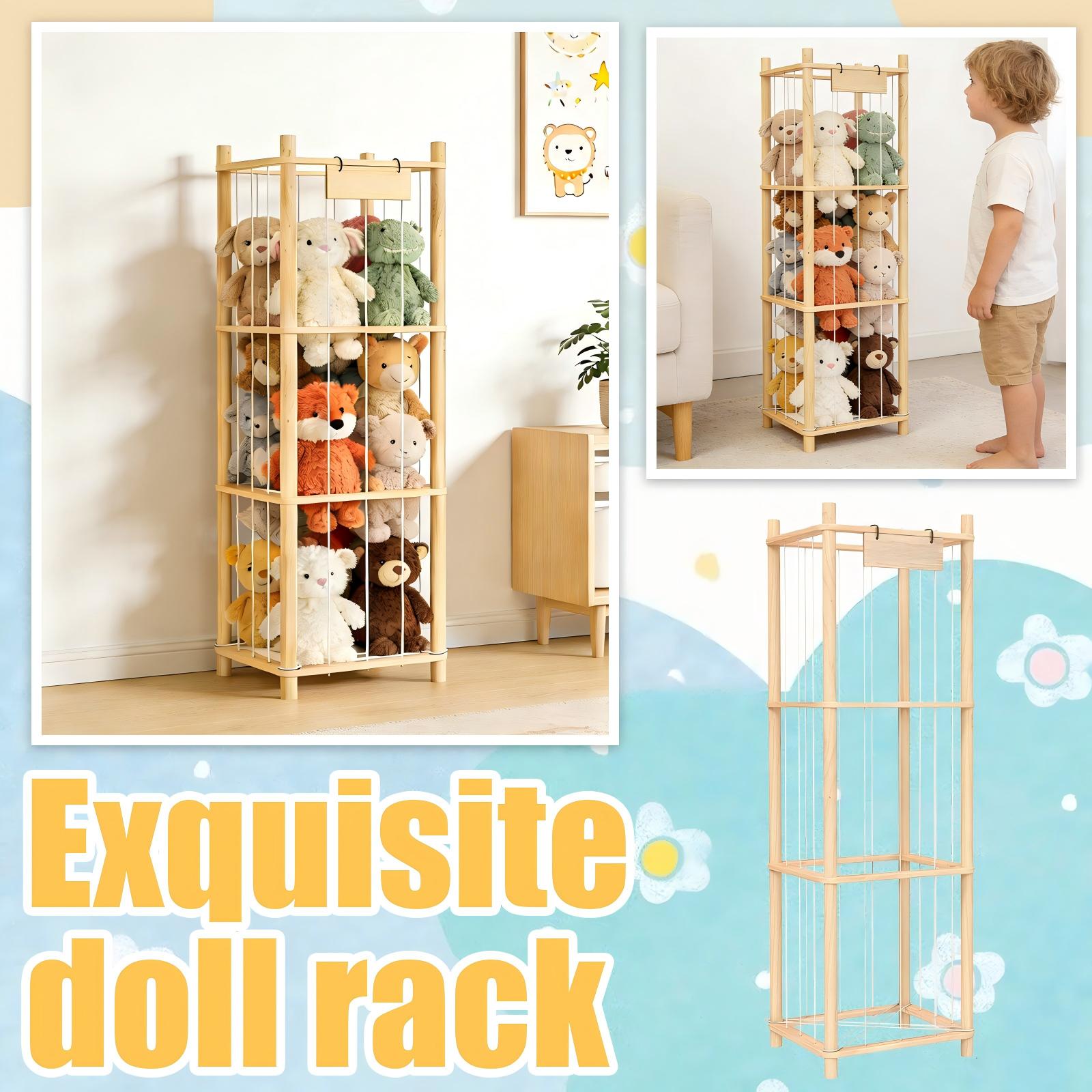 

Three-layer Wooden Plush Doll Storage Box And Stand. The Plush Doll Storage Box Can Be Used In Corners Of Children s Rooms And Baby Rooms, Etc. One Size жёлтый