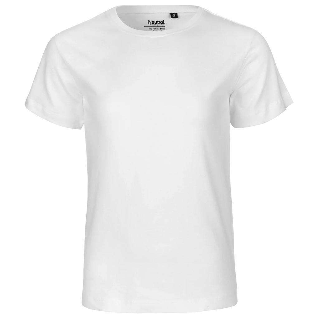 Neutrales Kinder-Kurzarm-T-Shirt