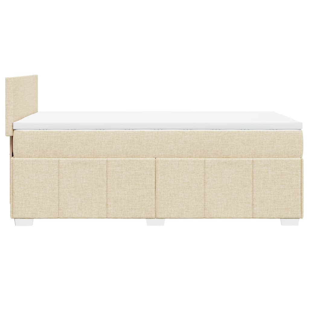 Vidaxl Letto Continentale Con Materasso, Crema, Tessuto, 80X200 Cm