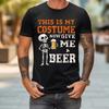 Halloween Beer PNG - Funny Skeleton Drinking T-Shirt Design - This Is My Costume Party Graphic - October Festive Digital Download