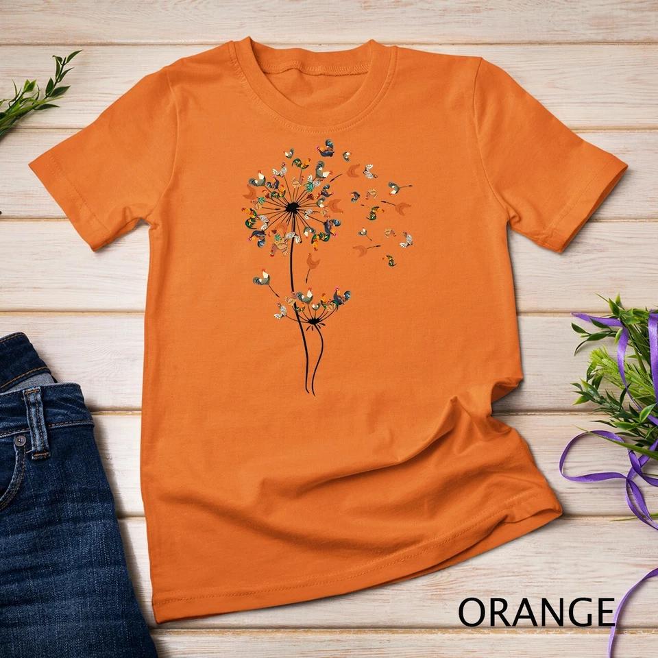 Dandelion Chicken Flower Shirt - Floral Chicken Tree Lover Unisex T-shirt 7 2XL