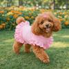 Lotus Leaf Edge Pet Base Dress Soft Comfortable Solid Color Pet Princess Dresses Lover Pattern Dog Skirt Shirts