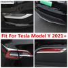 Front Rear Tail Bumper Fog Light Lamp Eyelid Eyebrow Strip Decor Cover Trim For Tesla Model Y  - 2024 Accessories Exterior